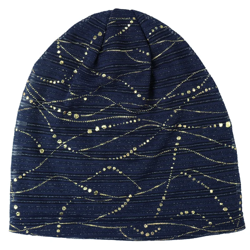 Female Fashion Spring Autumn Windproof Warm Black Cap Headscarf Women Summer Lace Rhinestone Breathable Sunscreen Sun Hat K39 6