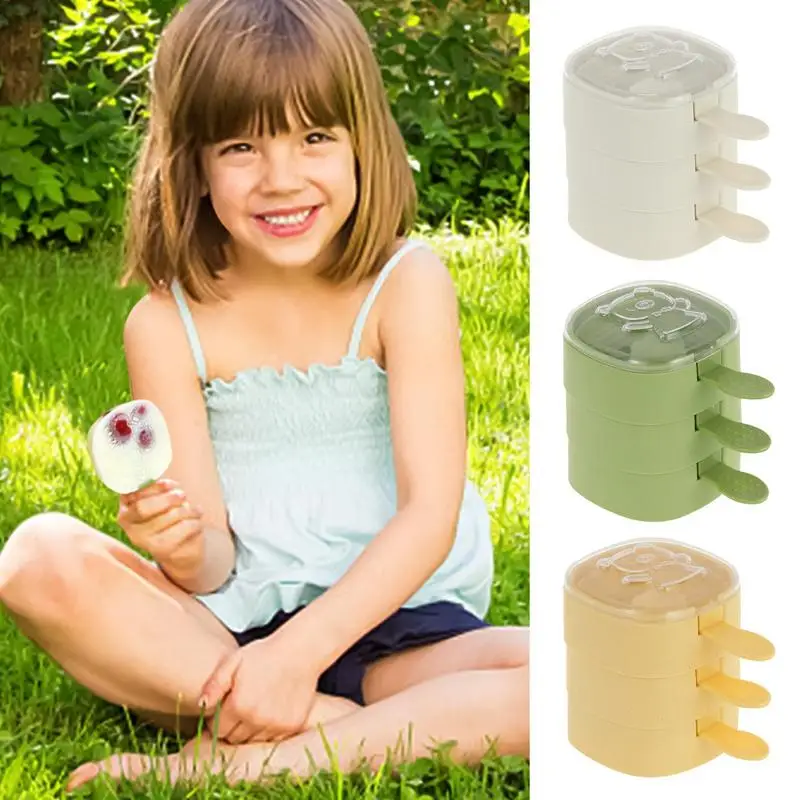Creative Popsicle Mold Multi-layer Cat Paw Ice Cream Mould Quick Release Easy Clean Ice Mold Summer Popsicles Silicone