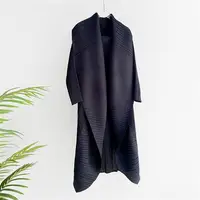 Wrinkled jacket 2025 autumn  new style long sleeves, medium to long length, loose fit, oversized, slimming and stylish look - Image 3
