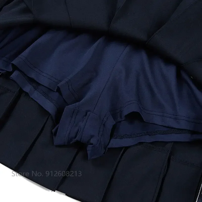 TTYGJ Ladies High Waist A-line Golf Skirt Women Irregular Pleated Sport Skorts Girls Slim Anti-exposure Pantskirts Golf Wear