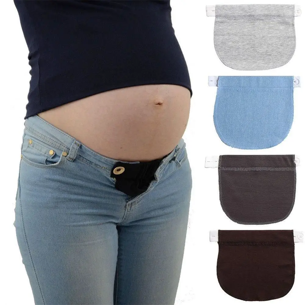 Women Adjustable Elastic Maternity Pregnancy Waistband Belt Waist Extender Clothing Pants For Pregnant Sewing Accessories 1Pc maternity waist extender