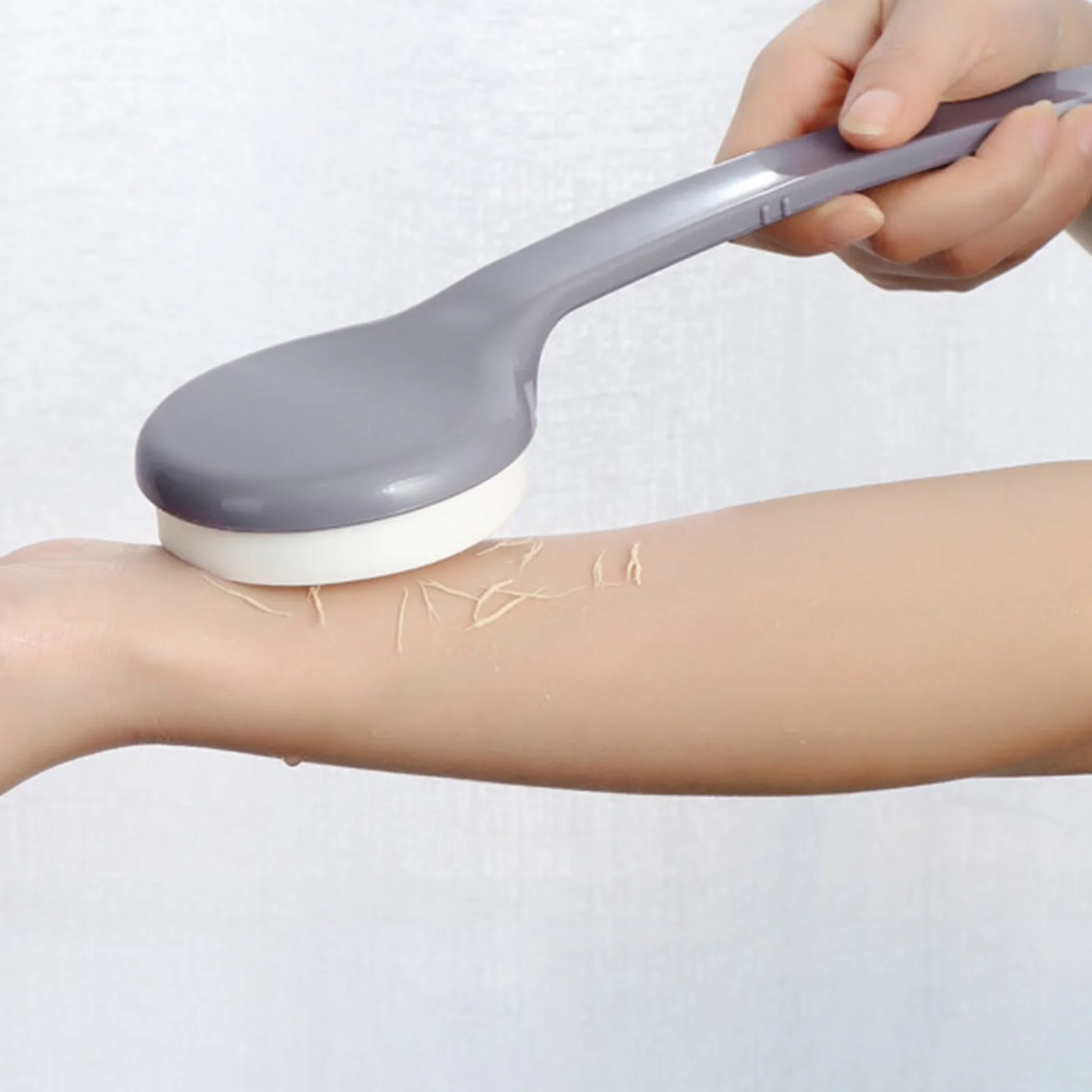 

Long Handle Bath Brush With Sponge Head Reusable Skin Exfoliating Brush Skin Care Supplies