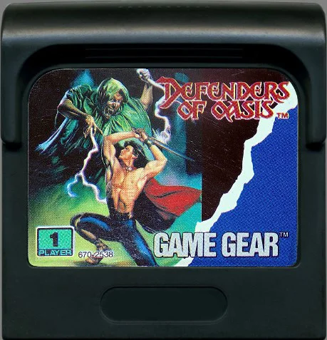 

8bit GAME GEAR cartridge : Defenders of Oasis ( USA English Version!! ）