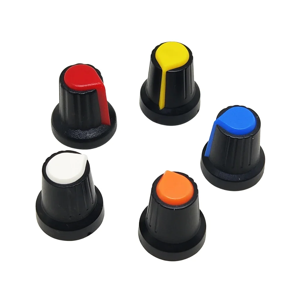 5/30PCS AG2 Potentiometer knob Encoder Switch Cap 15X17mm 6mm Red/Blue/Green/White/Yellow/Orange for WH148