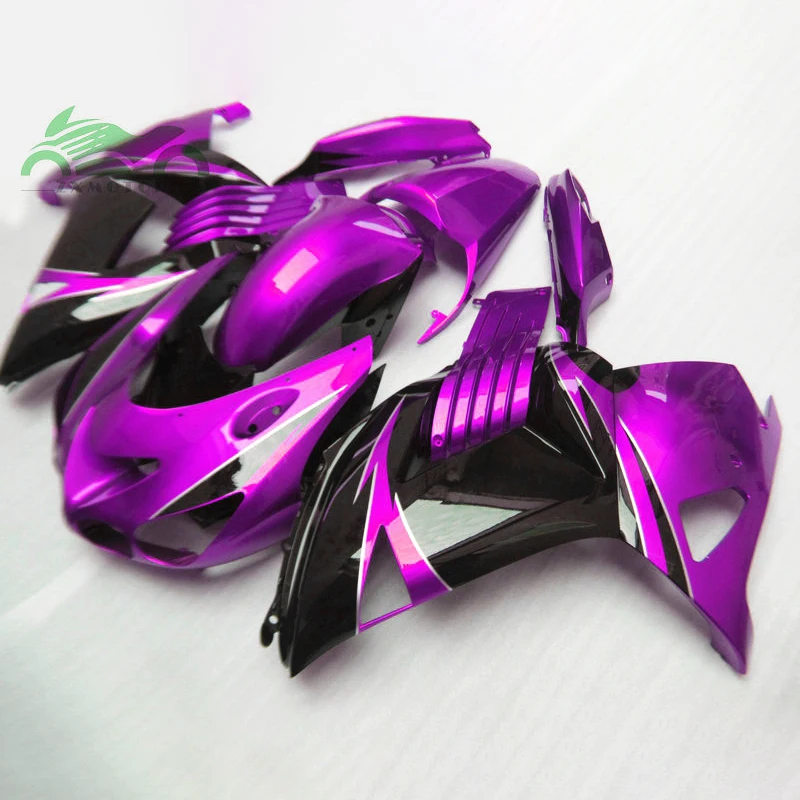 

Customized Injection fairings kit for KAWASAKI Ninja ZX14R 2006-2009 2011 cheap sports fairing kits ZX 14R 06-11 purple black