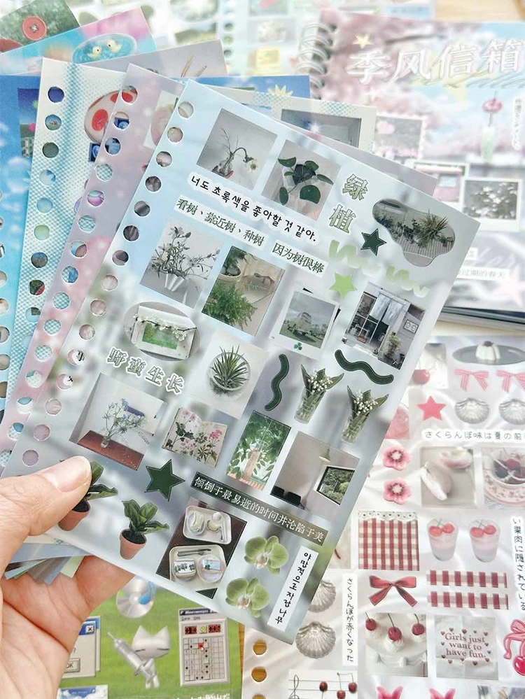 Mr. Paper Time Reshaping Cut Film Sticker Book, 30pcs Coil Design for DIY Scrapbook Notebook Cup Journal Decoration