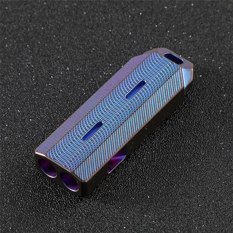 A69P-인기 EDC 금속 티타늄 합금 호루라기, 스포츠 심판용 이중 구멍 농구 호루라기, 야외 활동용