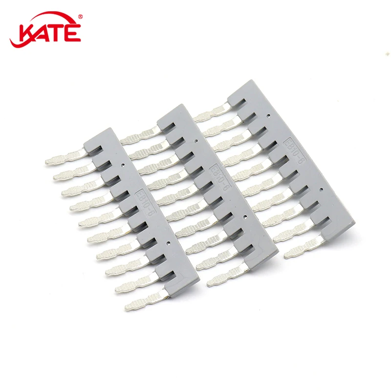 Tira de conexión de enchufe lateral EB 10-5 10-6 10-8 10-10, banda de conexión corta de diez posiciones, adecuada para UK3N UK6N UK10N UKK3