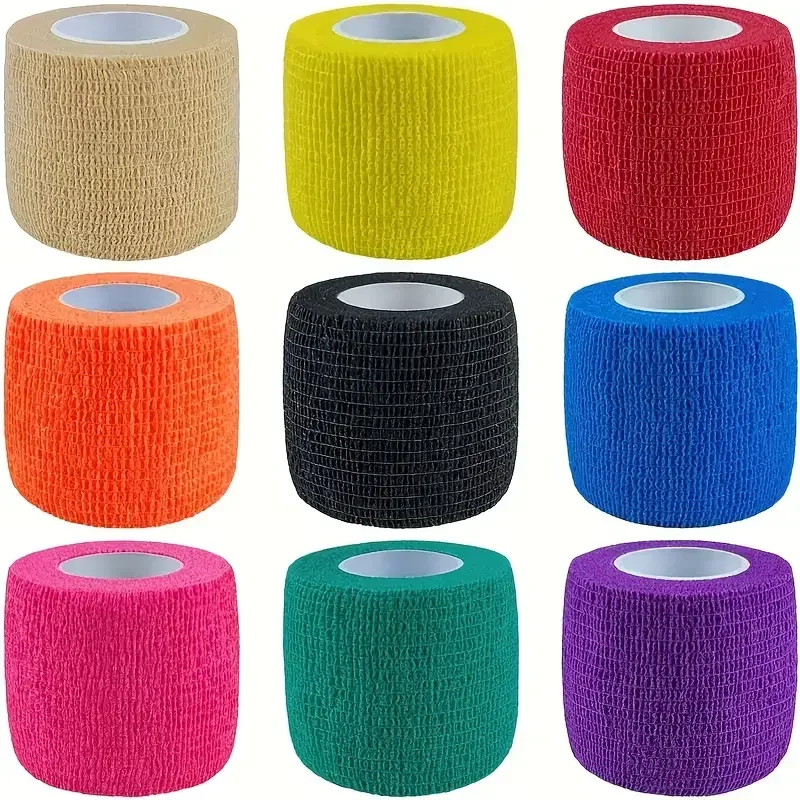6pcs Self-Adhering Bandage Fixing  Animal Bandage Hand Tearing Waterproof Elastic Bandage for Pets 5 cm X 4.5 M 2