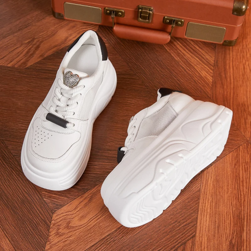 Women's Fashionable Thick-soled Casual Shoes New Mesh Hollow Sandals Inner Height Increasing Women's Shoes Fashion Sports Shoes