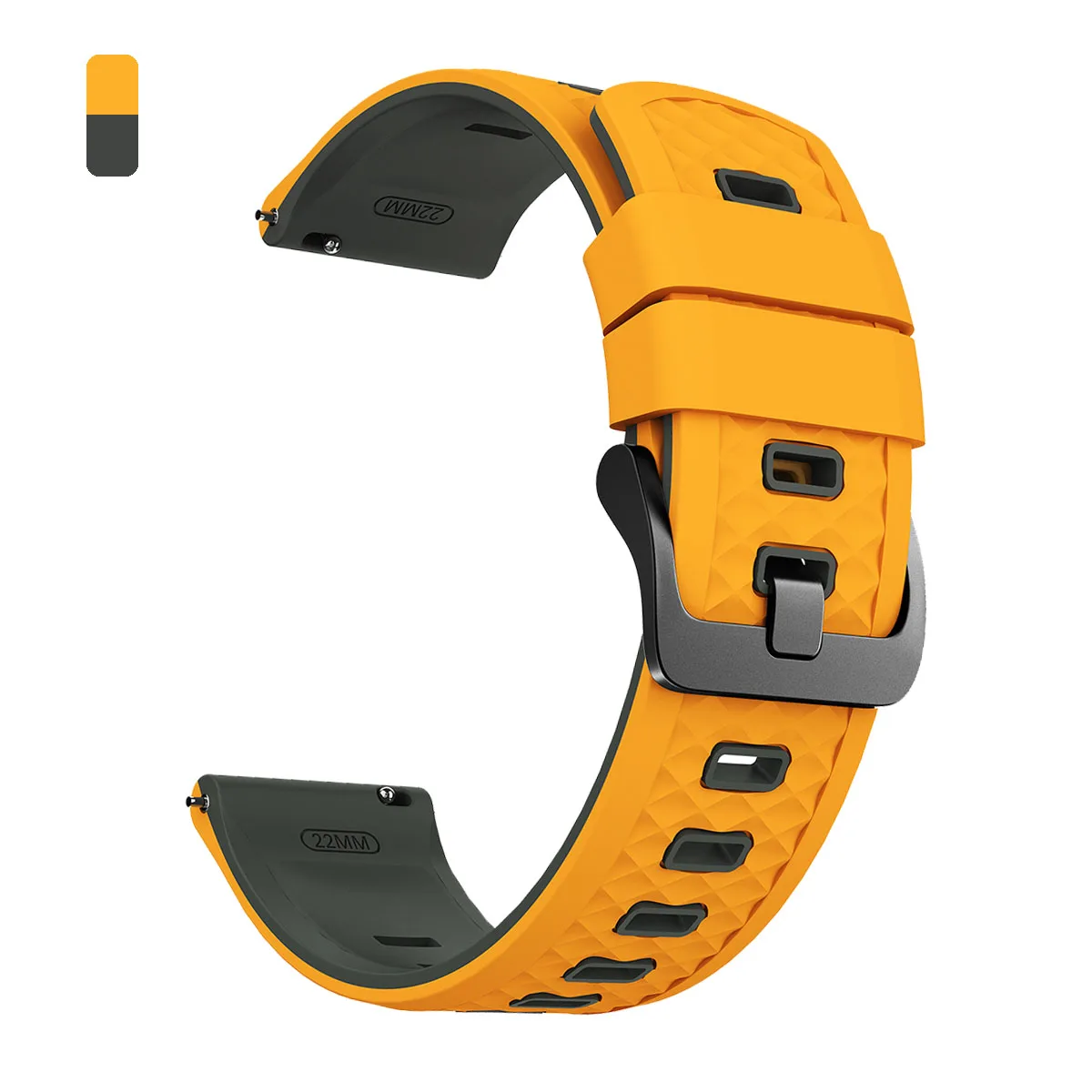 Versatile Silicone Watch Band - 22mm Adjustable Sport Strap