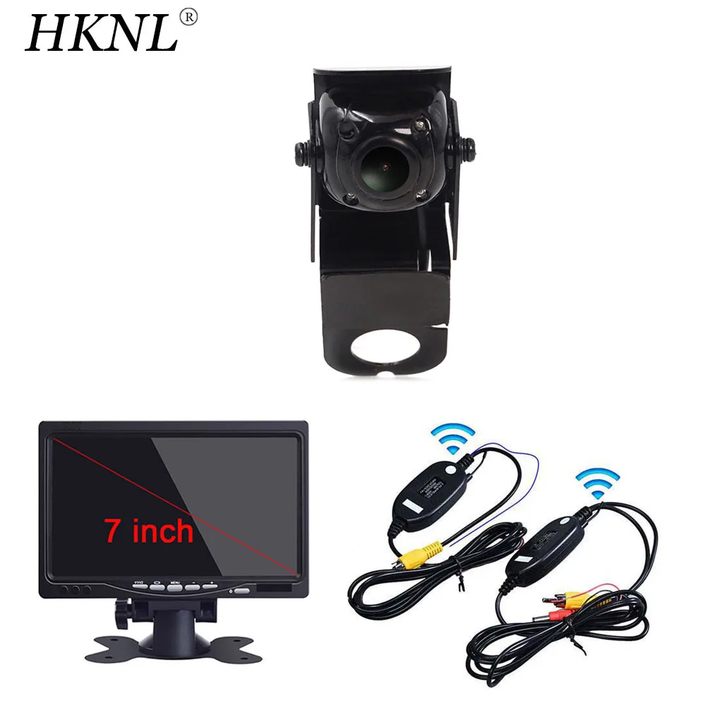 

HKNL CCD parking Car Reverse Camera 7" Monitor+2.4GHZ Wireless For Two doors Mercedes Benz viano Vito W639 V6 3.Brake light vans