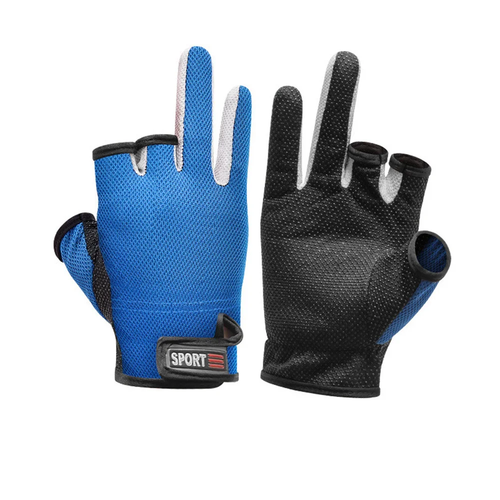 

Mesh Fishing Gloves Moisture Anti-slip Gloves Wear-resistant Fabric Breathable