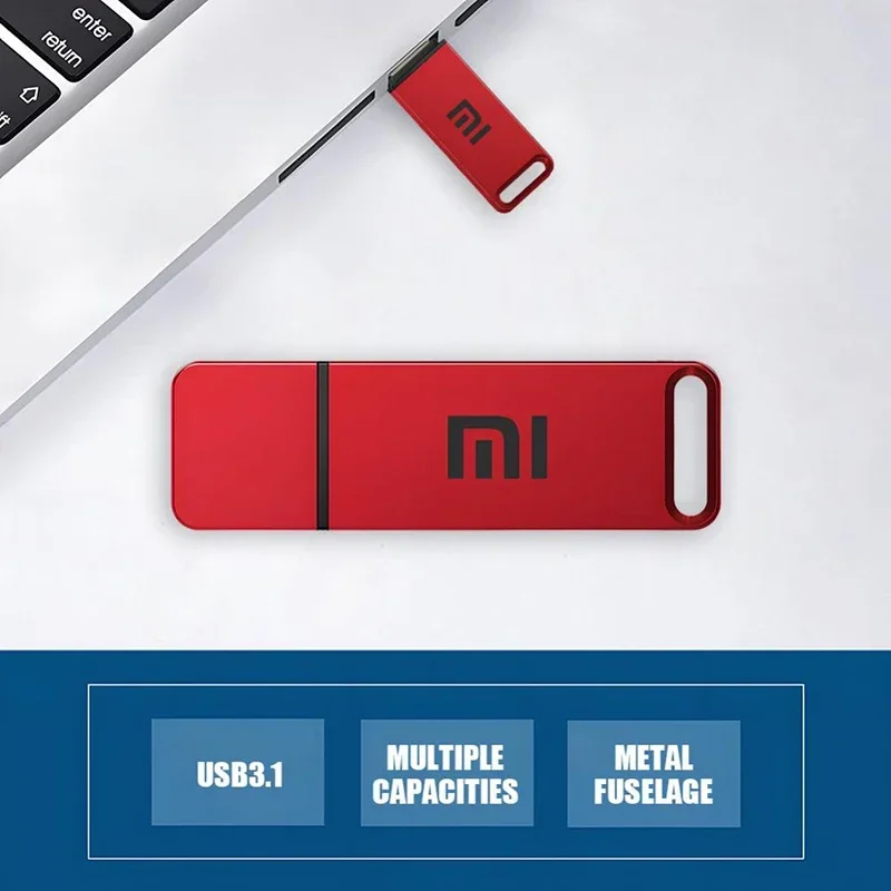 Flash Drive Xiaomi Original USB 16TB 8TB OTG Metal 3.1 Pen Drive Key 2TB 4TB Type C High Speed Portable Waterproof