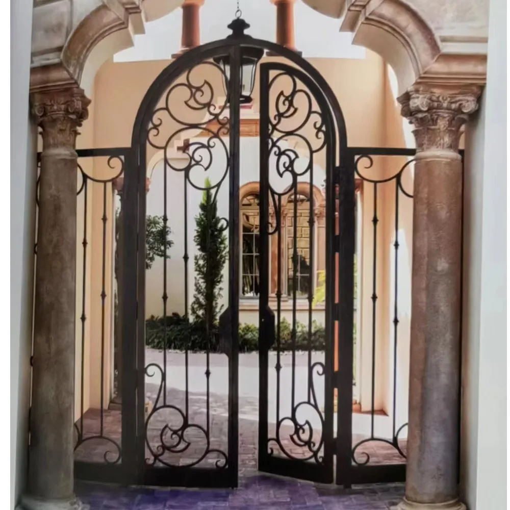 

Steel Metal 12Ft 14Ft 16Ft Driveway Wrought Iron Gates Door Railing Fence Designs China Wholesale Factory Suppliers Wg7