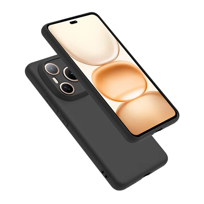 Sleek Matte Black Soft TPU Phone Case - Slim Silicone Back Cover