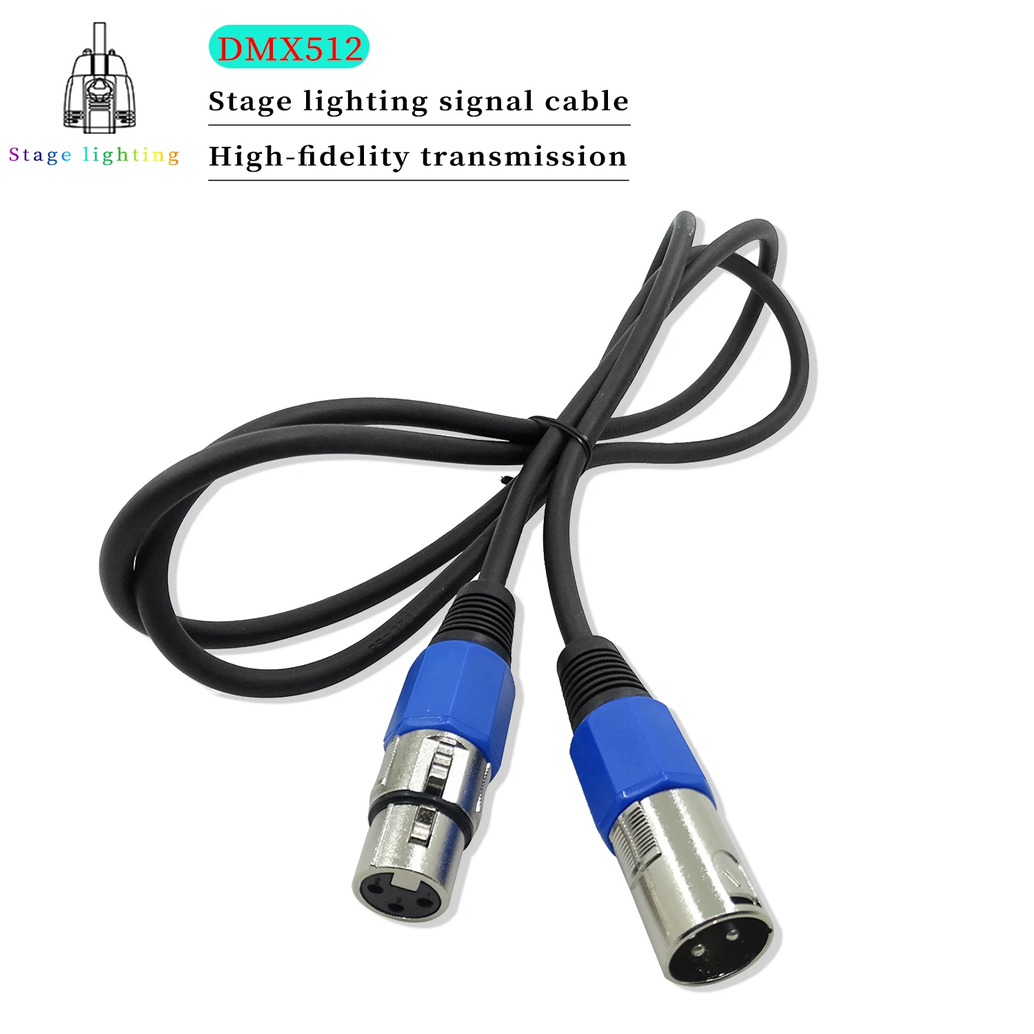 3-PIN DMX Signal Line 1M/5M/10M/15M/20M DMX Cable Used For Led Par Stage Lights Equipment