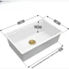White Undermount Kitchen Sink Granite Composite Kitchen Sink,Single Bowl Undermount Workstation Sink  kitchen sink 3