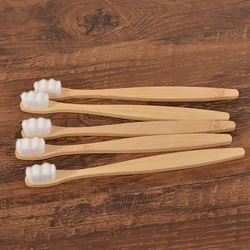 Eco-Friendly Ultra Fine Soft Hair Toothbrush - 10 Pack Vegan Oral Care Set (10Pc White Waves)