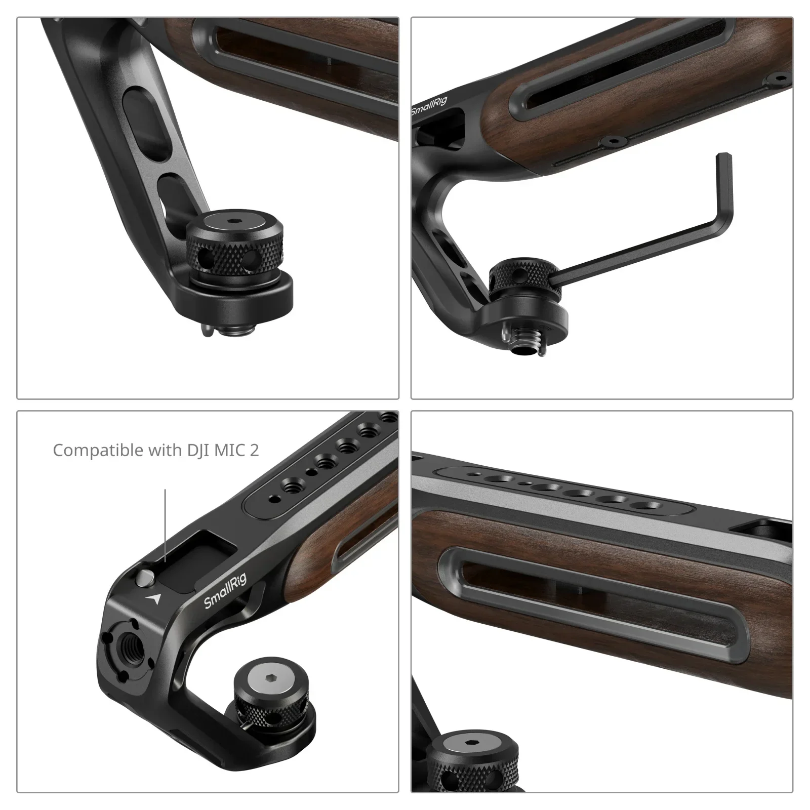 SmallRig Top Handle with Cold Shoe Mount / NATO Clamp / (1/4" & 3/8") Two-in-O
