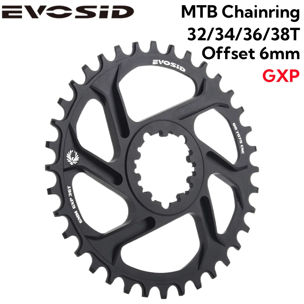 Corona Singola In Alluminio 32-38T Per MTB | Montaggio Diretto 3 Bulloni Offset 3mm | Leggera E Perfetta Per 8-12 Velocità