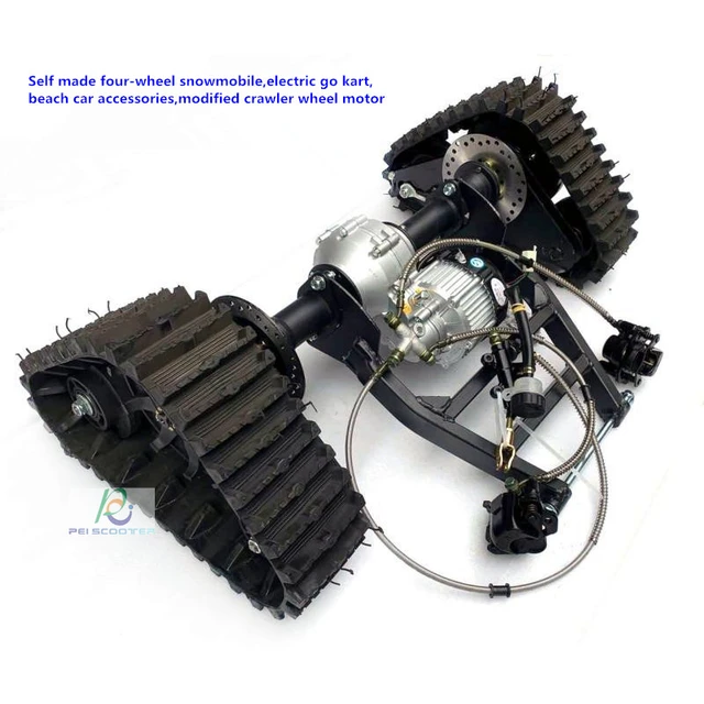 Self made four-wheel snowmobile,electric go kart,beach car  accessories,modified crawler wheel motor PCS-888 - AliExpress