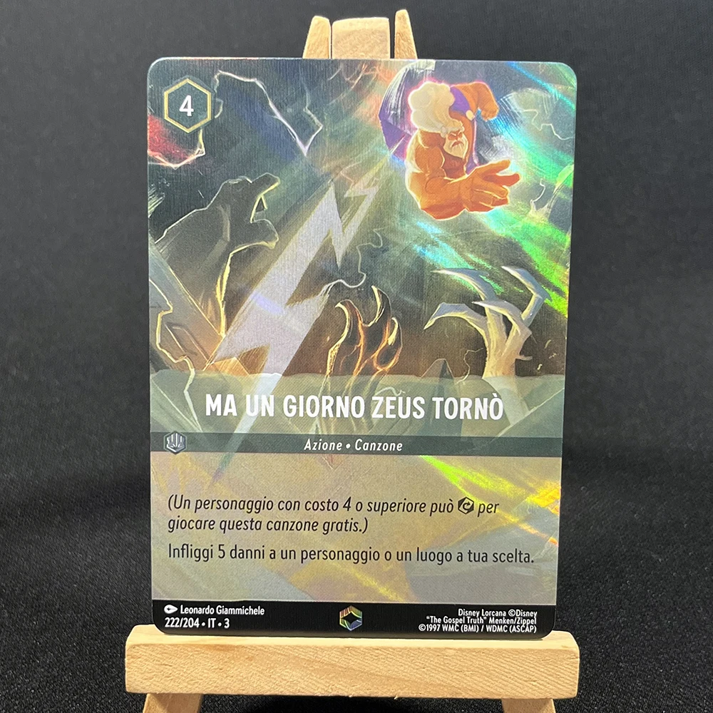 Disney Lorcana Capitolo 3 Scheda Proxy E Poi È Arrivata Zeus Action-Song Steel Incantato Nelle Inkland #222