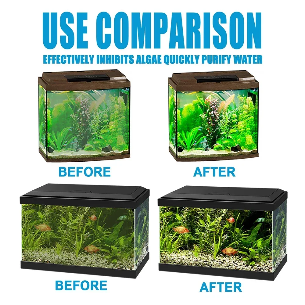 50g Aquarium Moss Remover Fish Tank Water Purification Algae Removal Cleaning Powder Fish Tank Cleaner Tools With Spoon
