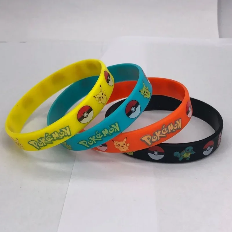 

Новый Силиконовый браслет с покемоном Пикачу из мультфильма аниме милый браслет взрослый спортивный браслет цветной резиновый браслет оптовая продажа