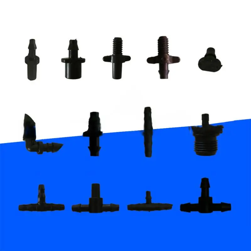

50/10/1Pcs Barb Tee Water Hose Connectors 1/4 Inch Pipe Sprinkler Irrigation Hose Fitting Drip System 4mm/7mm Home Accessories
