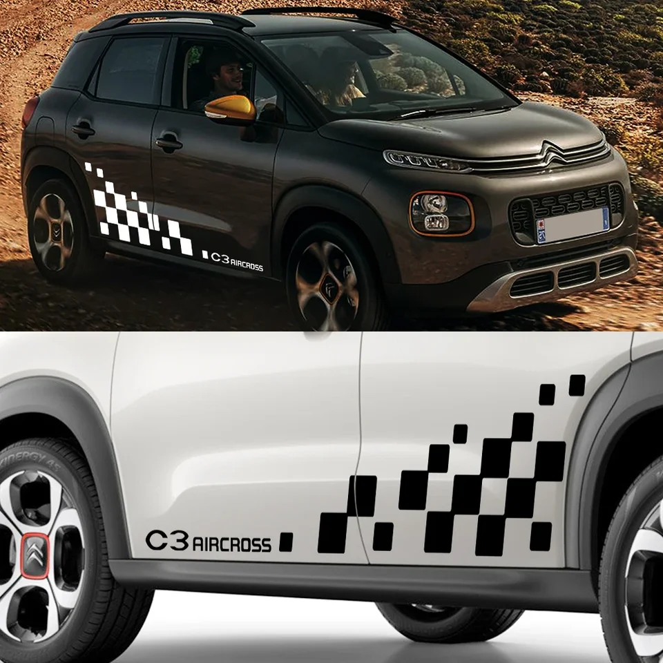 Car Door Side Stickers For Citroen C3 Aircross Racing Sport