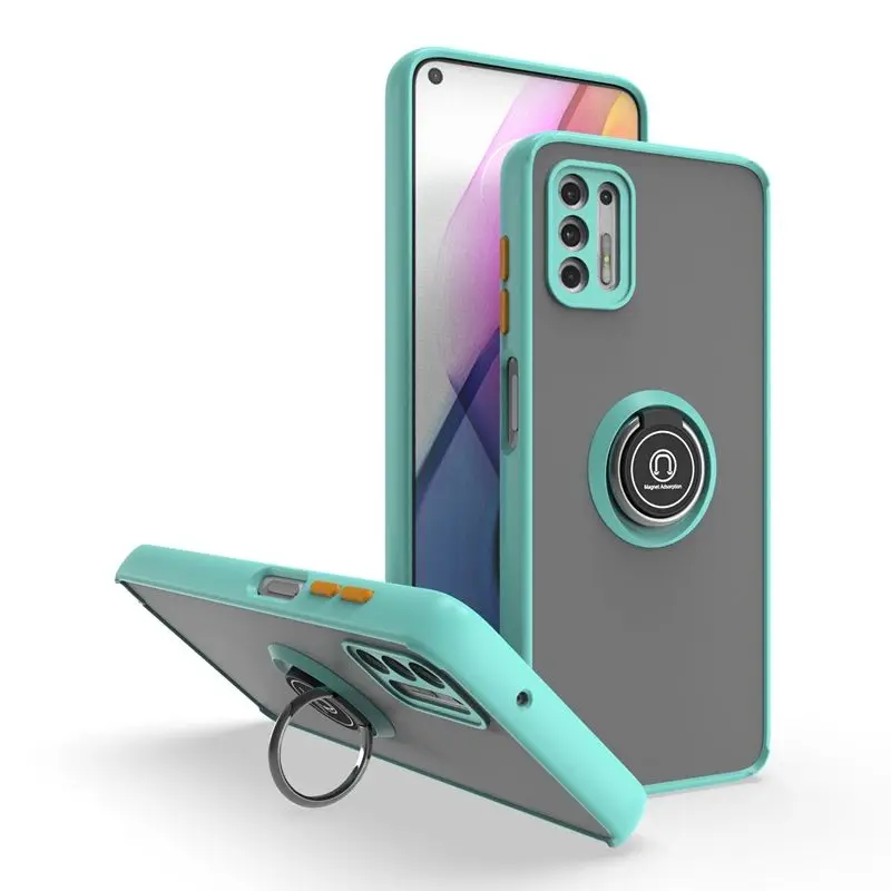 Durable Shockproof Matte Case with Car Magnet Ring Holder