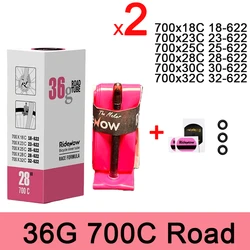 RideNow Ultralight Road Bike TPU Inner Tube - 700C, 36g, Multiple Valve Lengths - 85MM (2PCS)