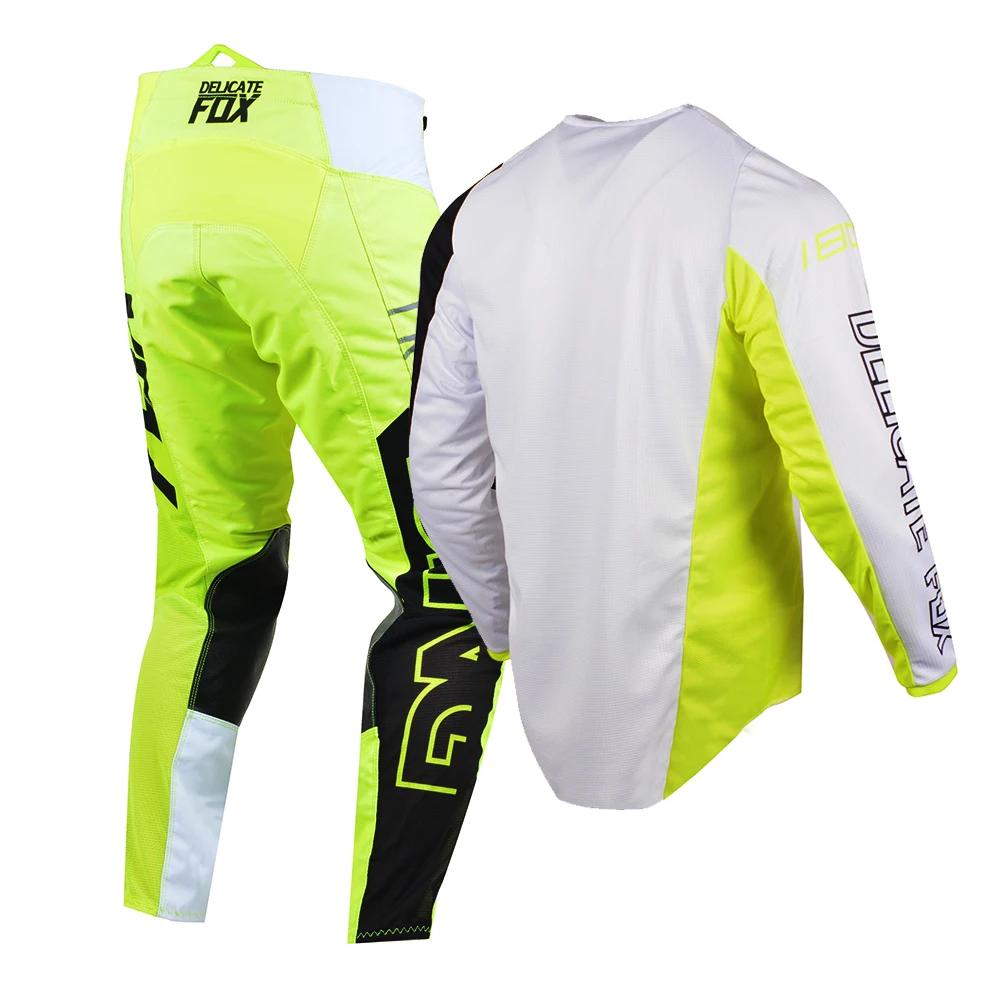 Motocross Gear Set Delicate Fox 180 Skew Jersey Pants Enduo MX Combo Outfit ATV UTV Bike Off-road Cycling Blue Red Kits For Men