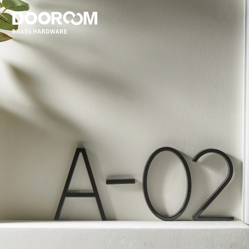 House Number Signs Dooroom Zinc Alloy Digits 0-9 Letters A B C Company Names Door Plate House Number Room Number Hotel Floor Villa Signboard