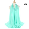 Musulman en mousseline de soie Hijab femmes bulle en mousseline de soie écharpe pour femmes dames voile musulman Islam couleur unie malaisie Musulman Wrap foulards