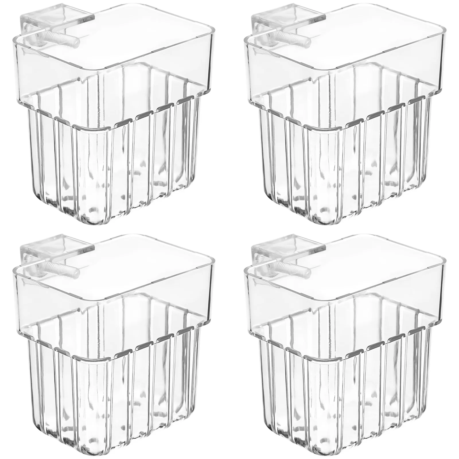 4 Pcs Hydroponic Plant Cup Aquatic Planter Sponge Holder Stand Aquarium Pots Acrylic Decoration Fish Tank
