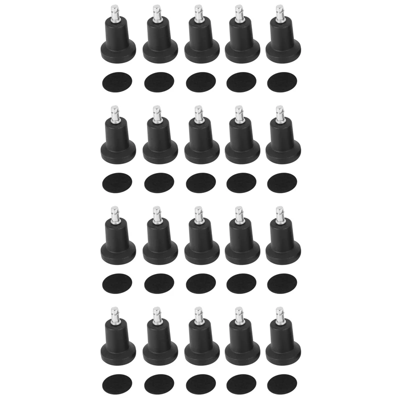 

New-High Profile Bell Glides Replacement For Office Chair Without Wheels & Bar Stool, Fixed Stationary Caster Glide, 20-Pack