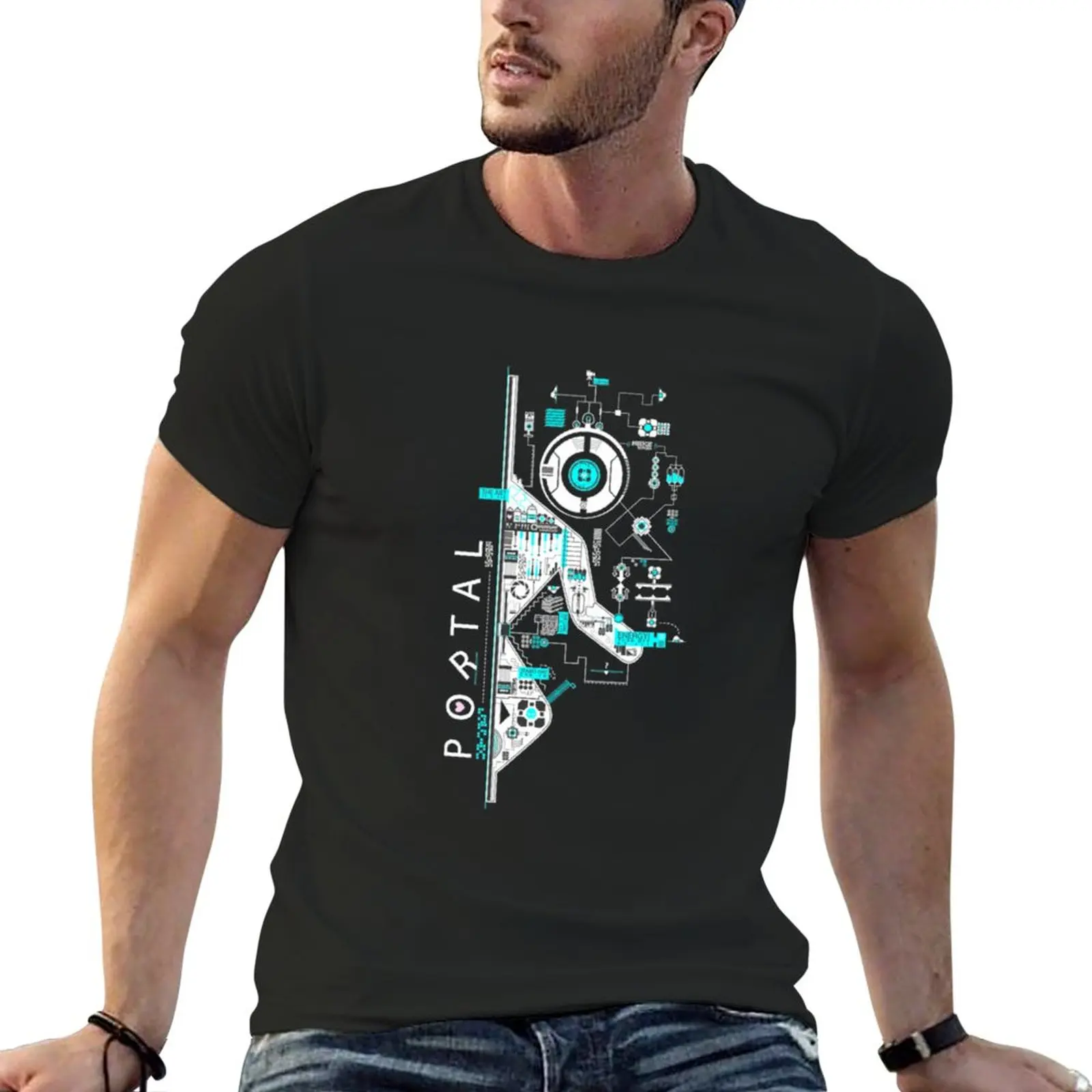 

Portal 2 Art T-Shirt vintage plus size tops mens big and tall t shirts