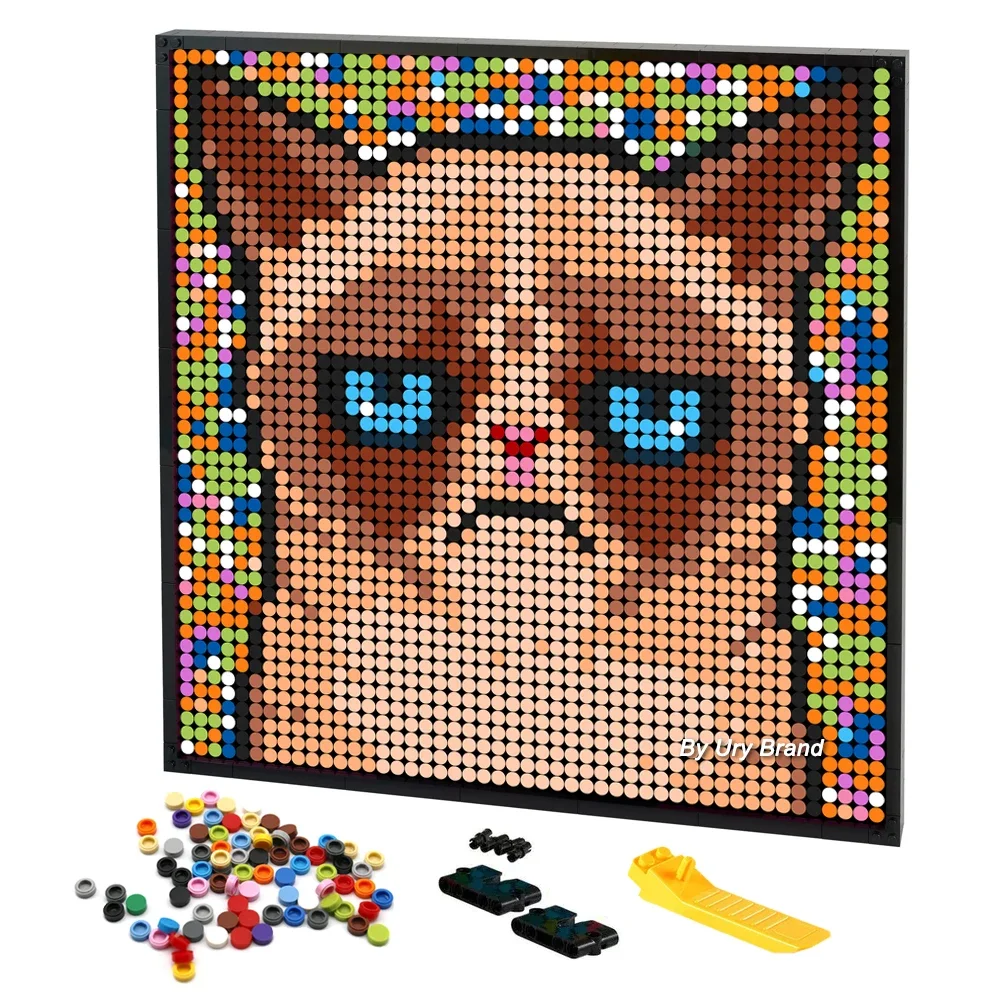 Fatto A Mano Pixel Art Pittura Fai Da Te Cartone Animato Siamese Cat Room Mosaico Decorativo Da Building Blocks Giocattolo Di Assemblaggio Con Cornice