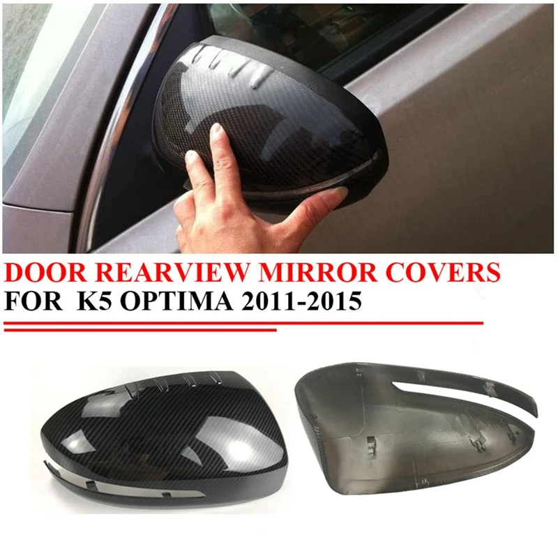 Carbon Fiber Rearview Mirror Cover Side Door Mirror Caps Protector for