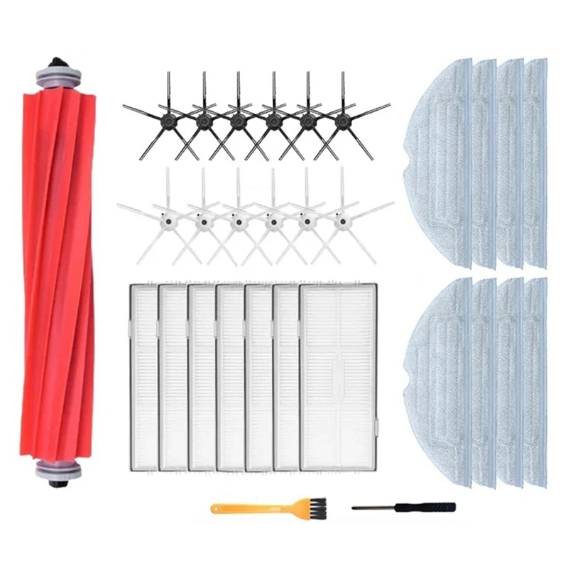 

For Roborock S7 Maxv Ultra Accessories Robot Vacuum Cleaner Main Side Brush HEPA Filter Mop Cloth Replacement Parts