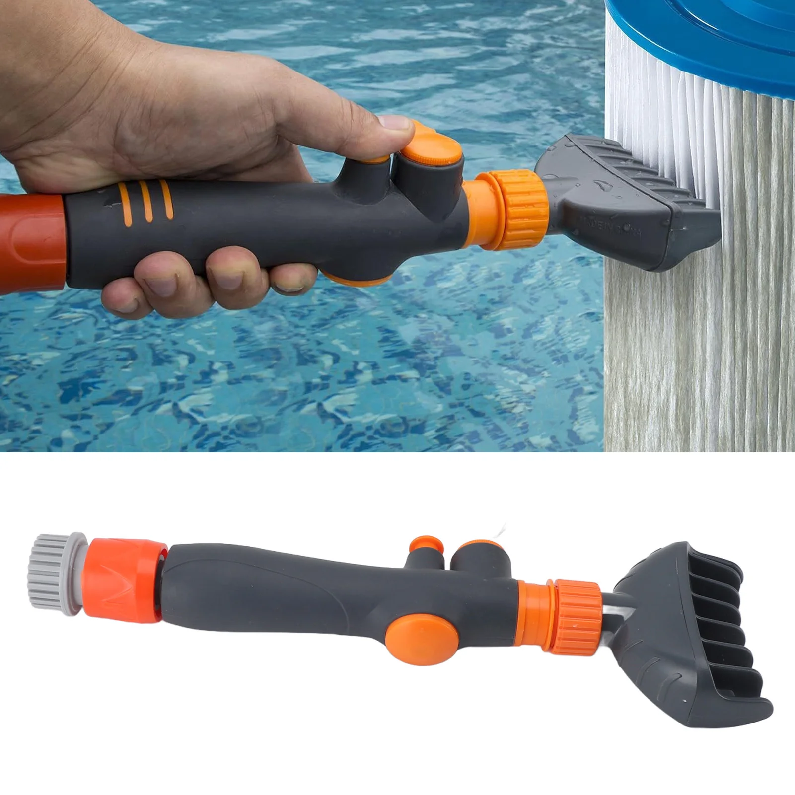 Pool Filter Cleaner Pool Cartridge Filter Cleaner Easy Reusable Efficient PVC Filter Cleaning Hose Attachment Tool for Hot Tub