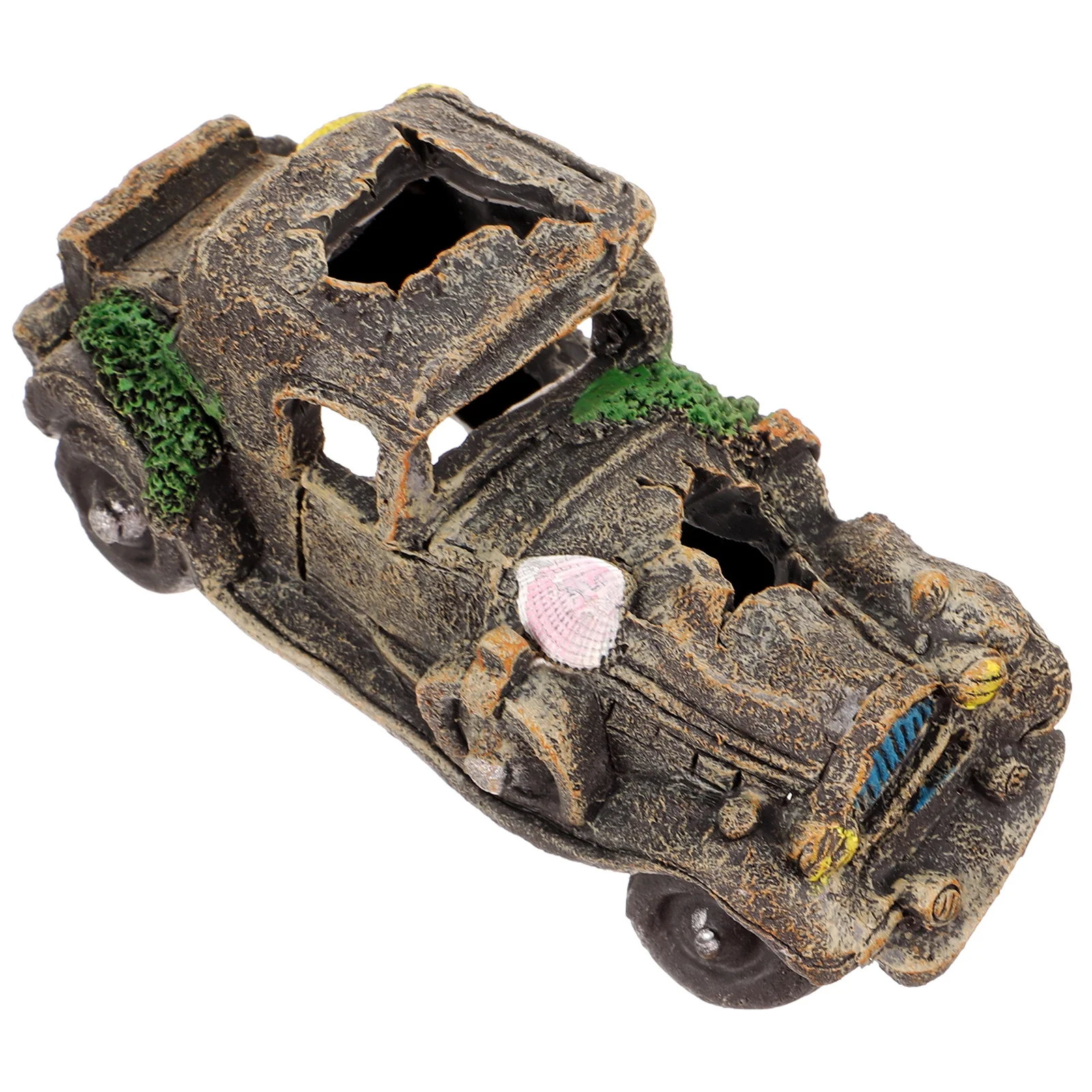 Car Wreck Resin naments Fish Tank Decorations Aquarium Car Decor Betta Fish Cave Large Aquarium Decor Reptile Habitat