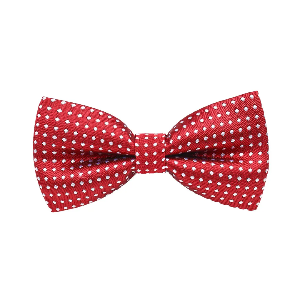 Kids Party Wedding Bow Tie Wide Applications Adjustable Clips Dot Pre-tied Bow Tie For Girls Boys Dark blue