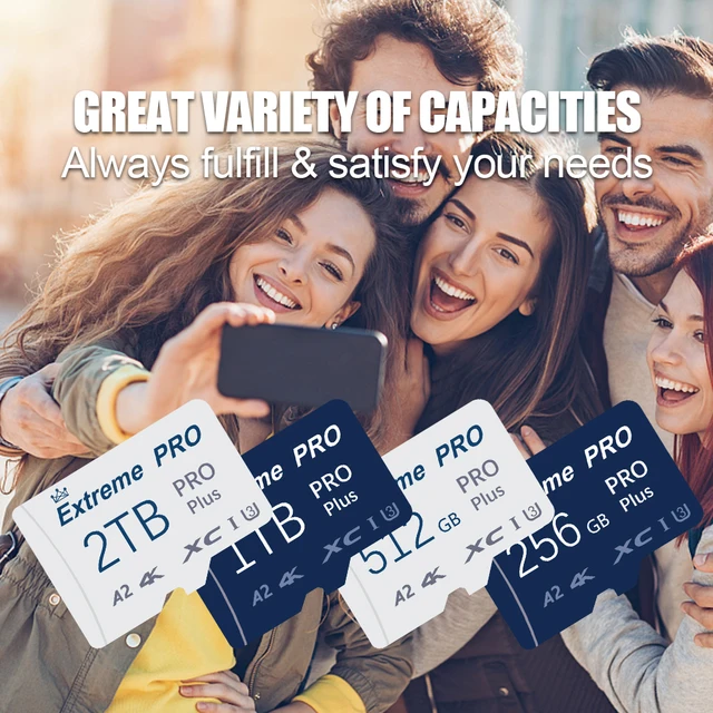 Cartão Micro TF Flash de 2TB de Alta Velocidade para Nintendo Switch