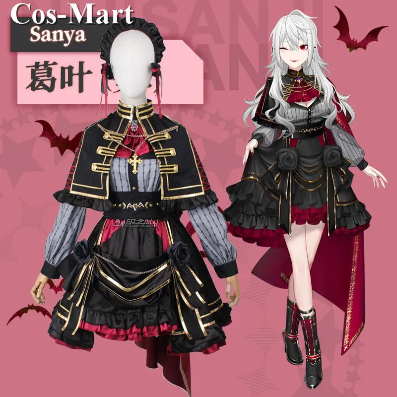 

Cos-Mart Hot Anime Vtuber Gamers Kuzuha Cosplay Costume Sanya Sweet Uniform Dress Activity Party Role Play Clothing XS-XL