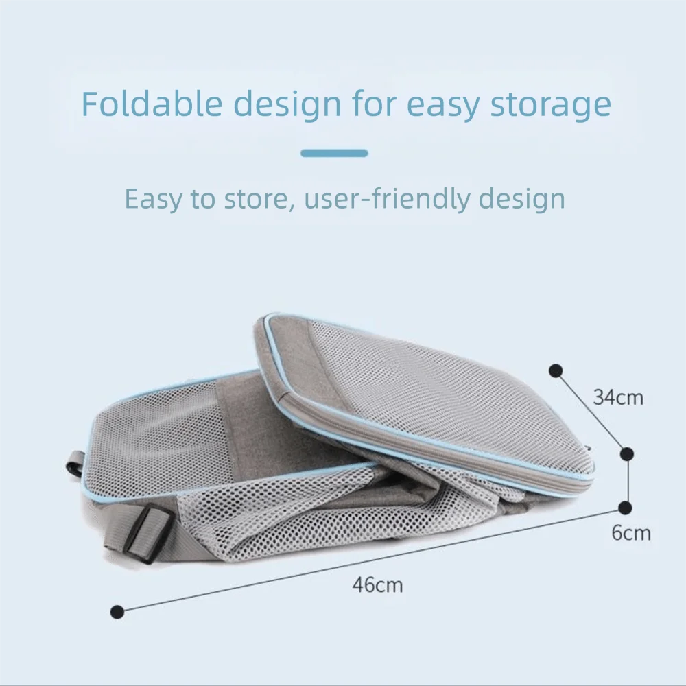 Foldable Mesh Cat Transport Bags Comfortable Handle Up Opening Portable Pet Shoulder Bag Double Zipper Large Capacity