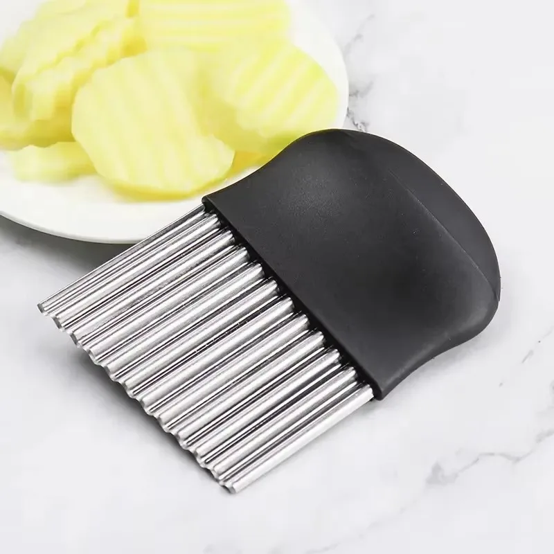 Multifunction Stainless Steel Wolf Teeth Potato Knife Creative Wavy Vegetable Slicer Household Kitchen Tool French Fry Knife