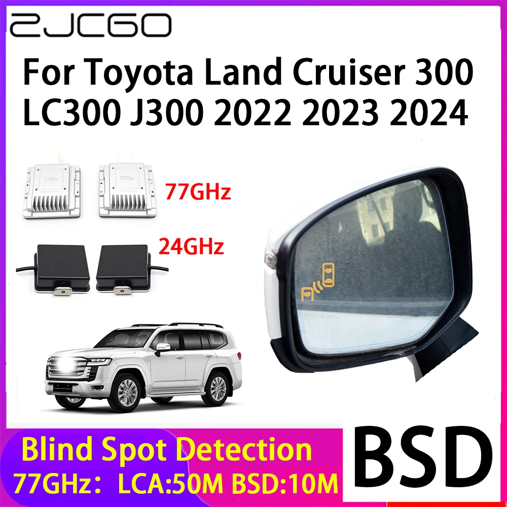 

ZJCGO Car Blind Spot Detection BSD Mirror Rear Radar Detection System for Toyota Land Cruiser 300 LC300 J300 2022 2023 2024